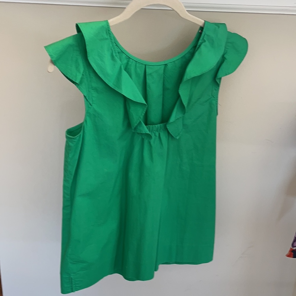 J.Crew Ruffle Top in Cotton Poplin